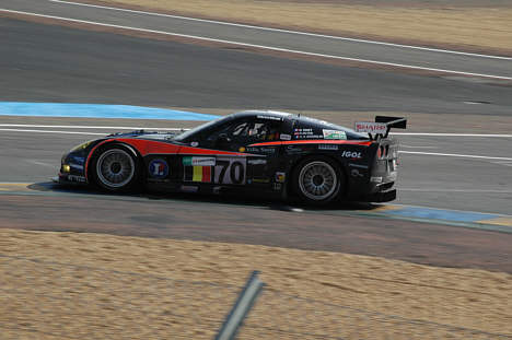 PSI Corvette på vej igennem sidste chikane før start/mål.
(Foto: Motorsporten.dk)